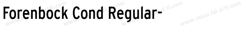 Forenbock Cond Regular字体转换